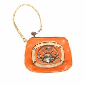 Kathy Van Zeeland Orange Wristlet